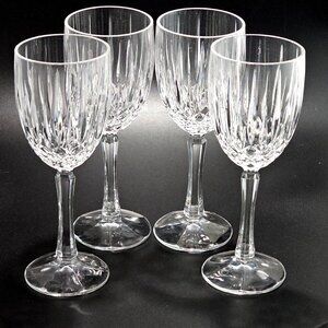 4 Gorham Regalta Wine Glasses 7.75" clear Crystal 1999 classic vintage